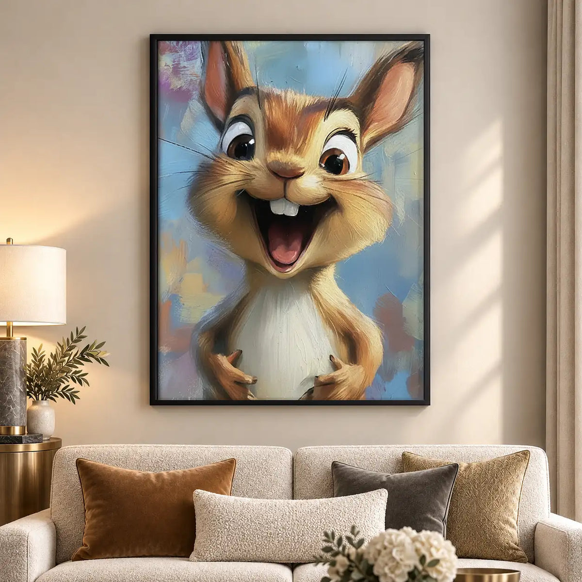 Happy Squirrel Portrait Wall Art 5