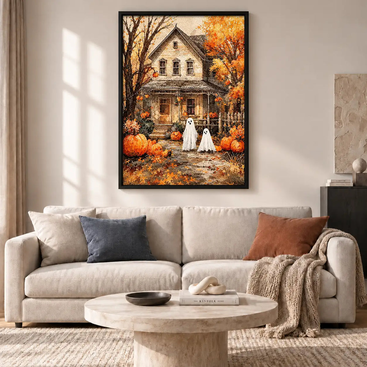 Haunted Autumn House Wall Art 2