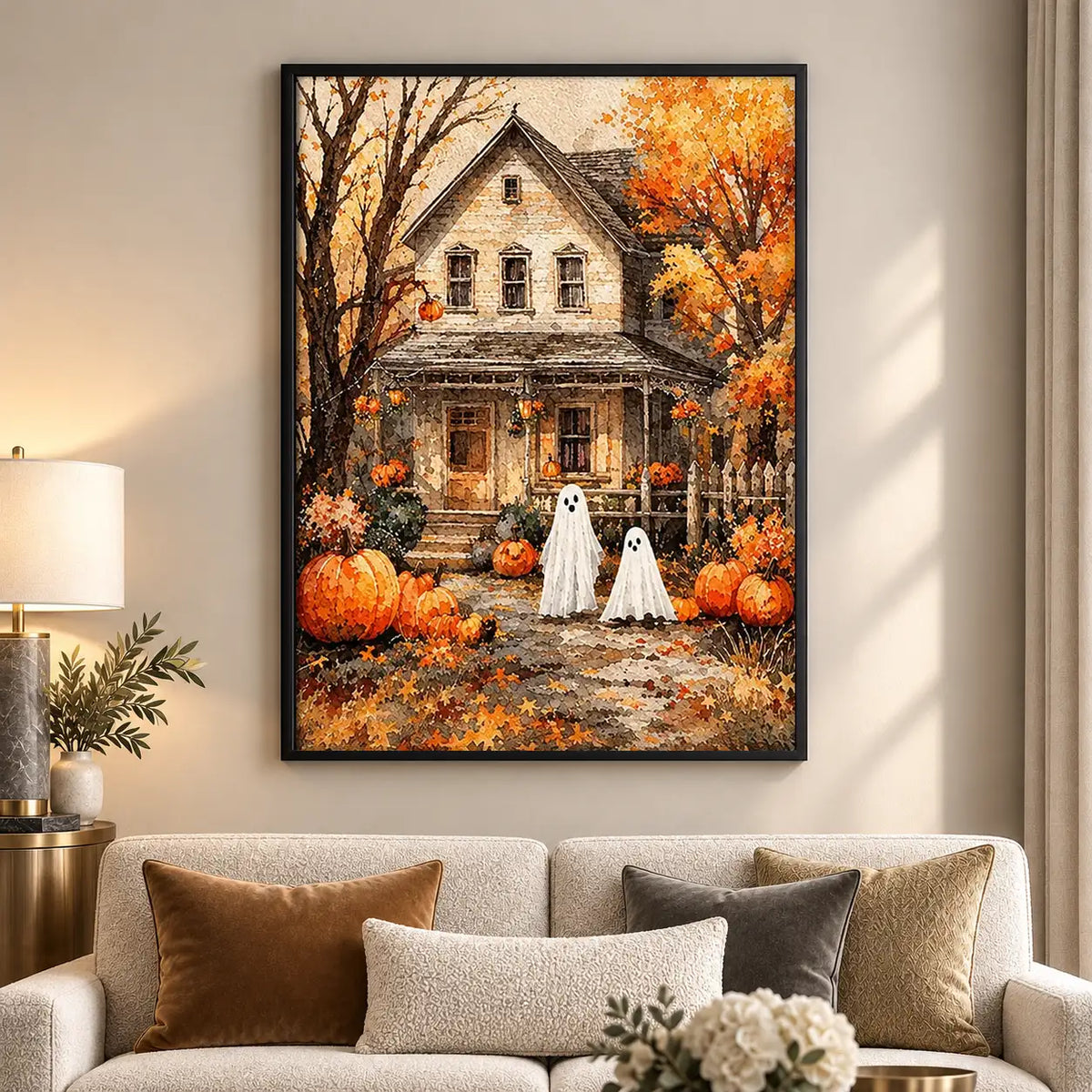 Haunted Autumn House Wall Art 5