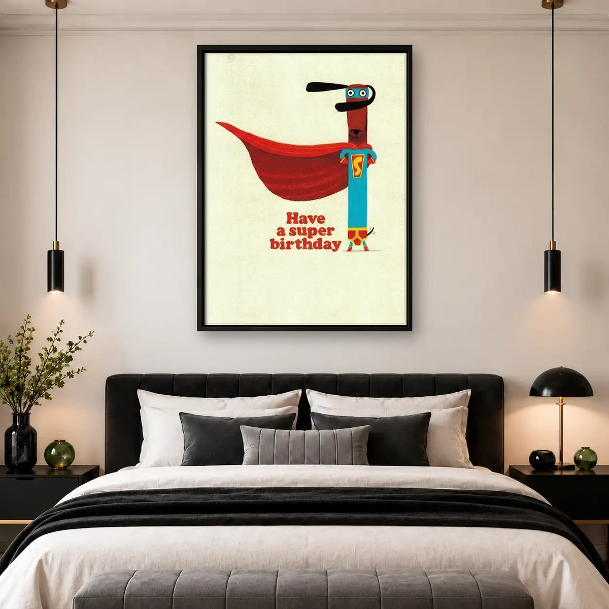 Have a Super Birthday Dachshund Wall Art 4