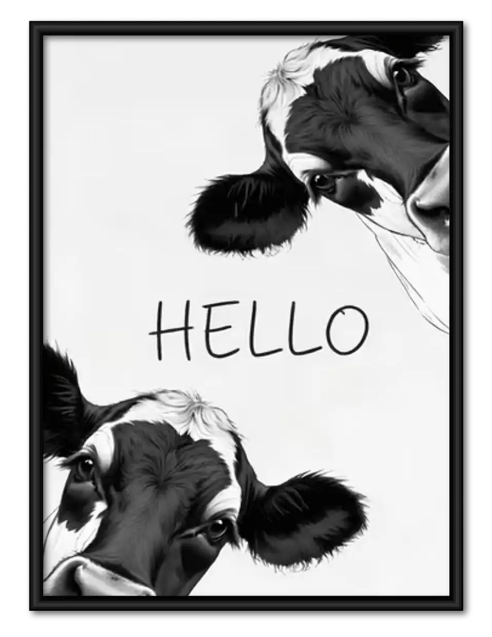 Hello Curious Cow Faces Wall Art 1