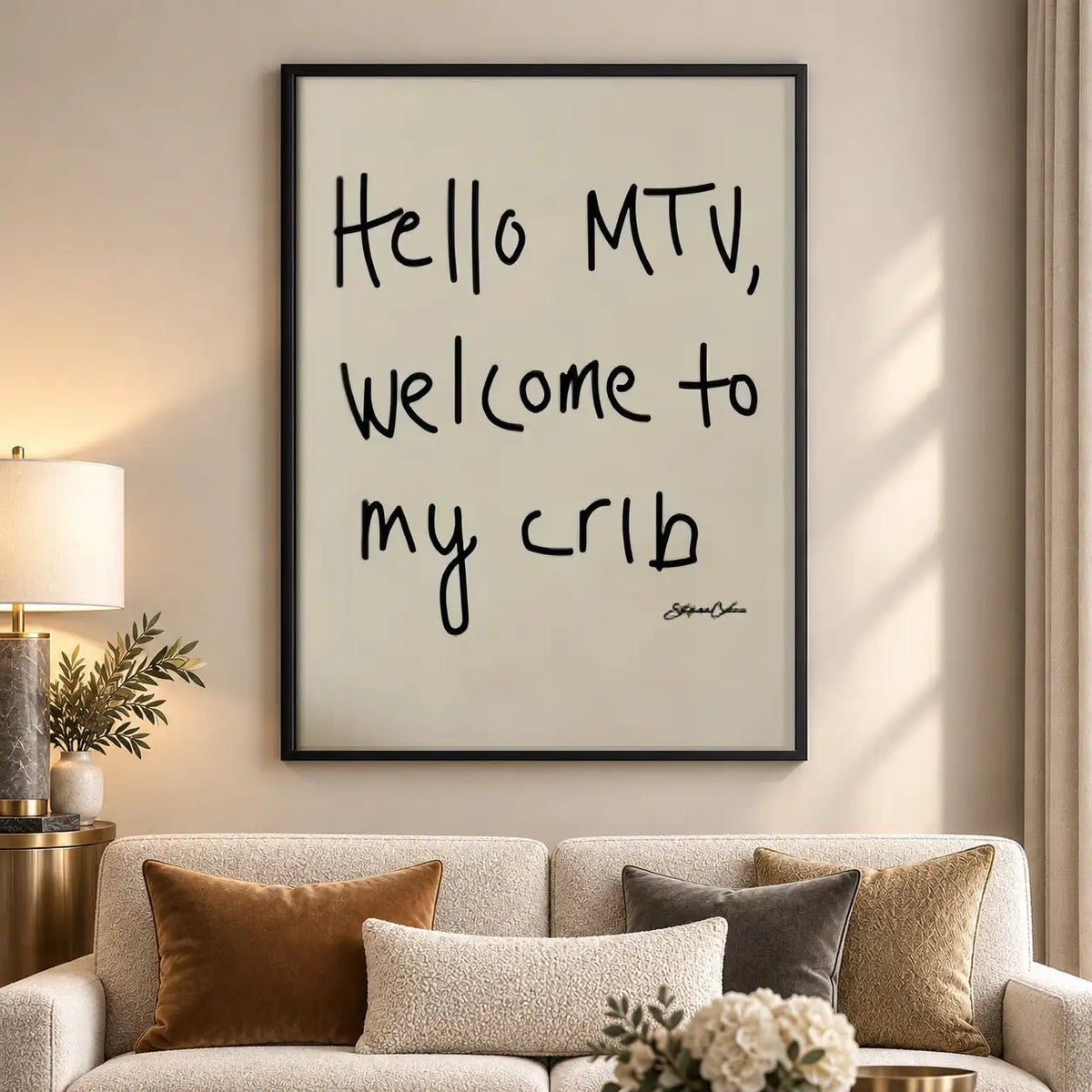 Hello MTV Welcome to My Crib Wall Art 5