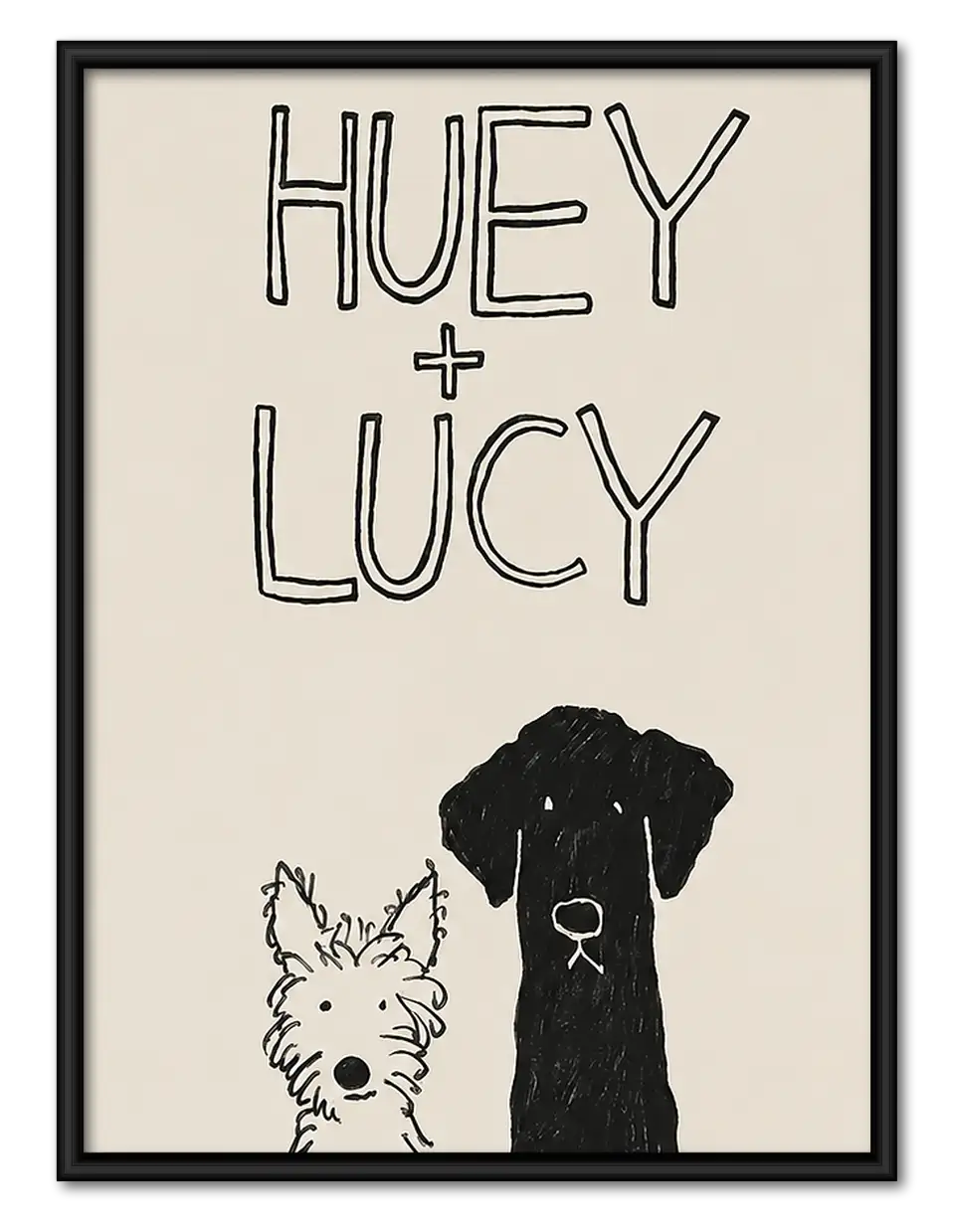 Hey Lucy Dog Typography Wall Art 1