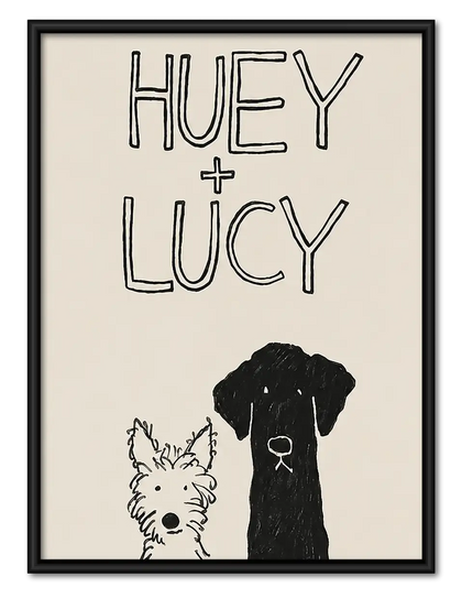 Hey Lucy Dog Typography Wall Art