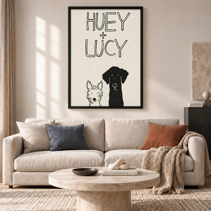 Hey Lucy Dog Typography Wall Art 2