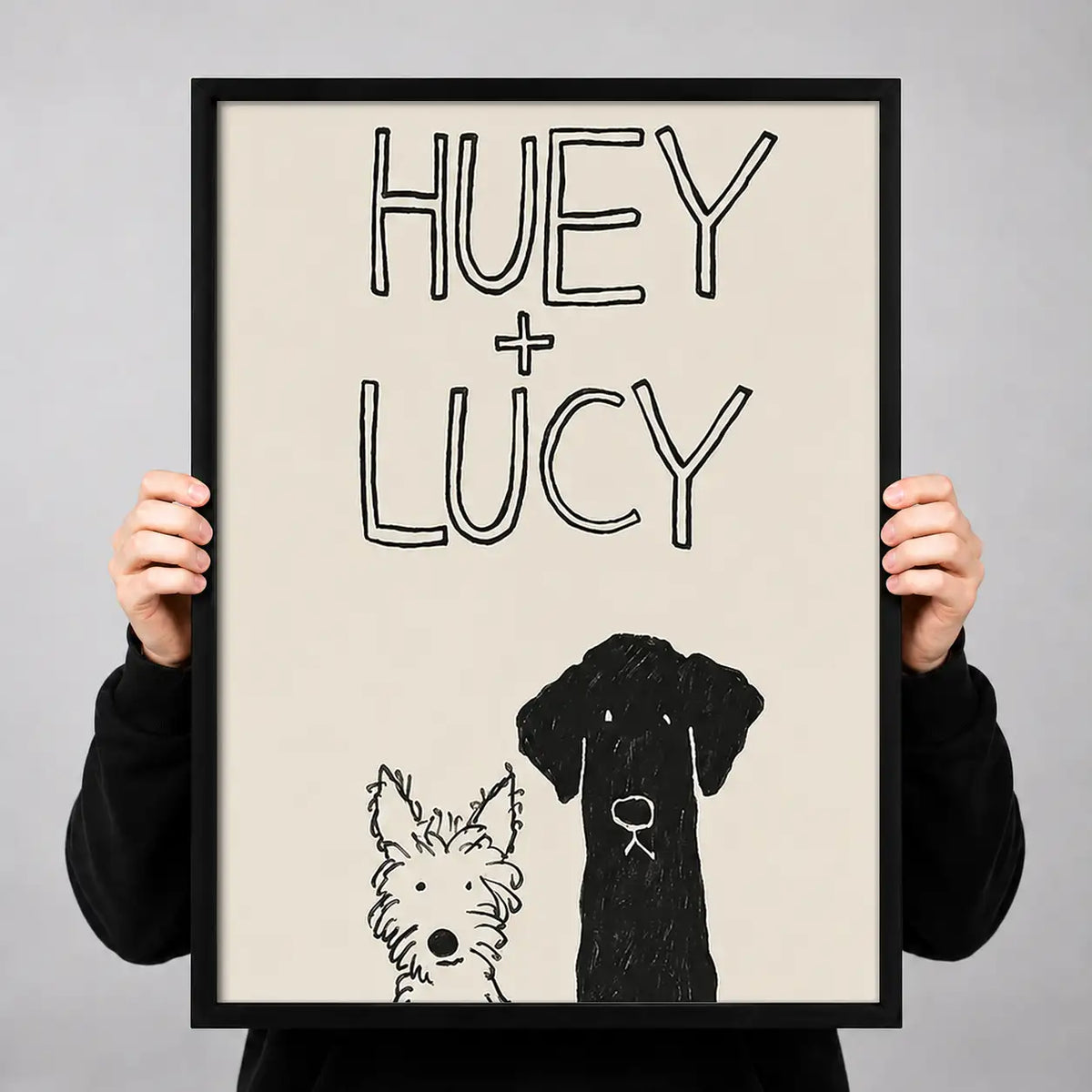Hey Lucy Dog Typography Wall Art 3