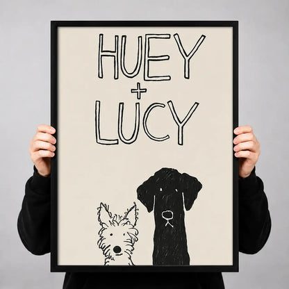 Hey Lucy Dog Typography Wall Art 3
