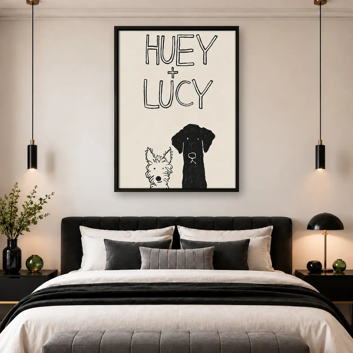Hey Lucy Dog Typography Wall Art 4