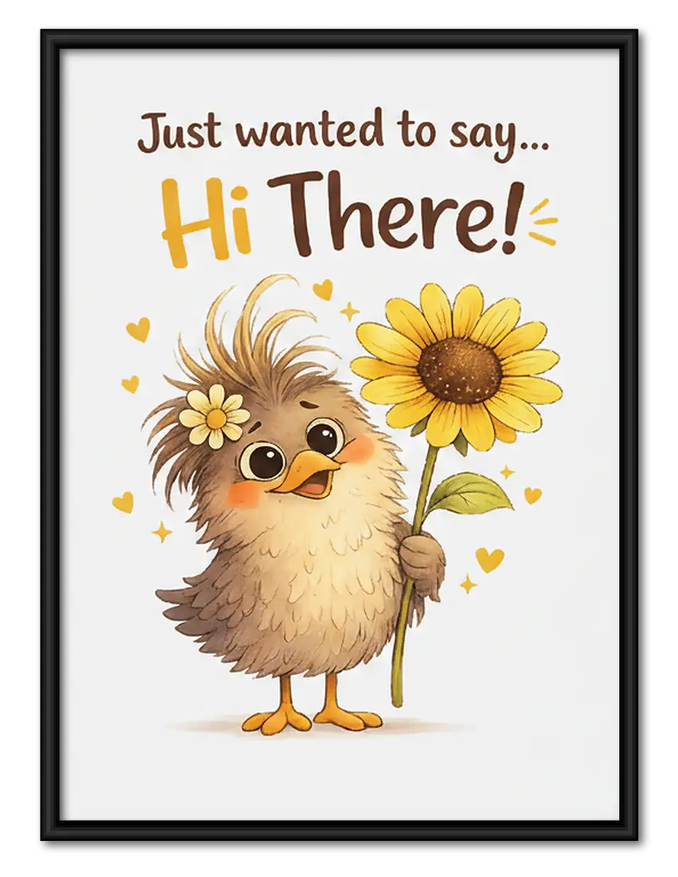 Hi There Cheerful Chick Wall Art 1