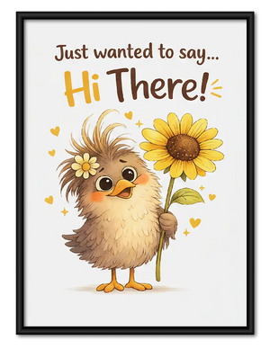 Hi There Cheerful Chick Wall Art