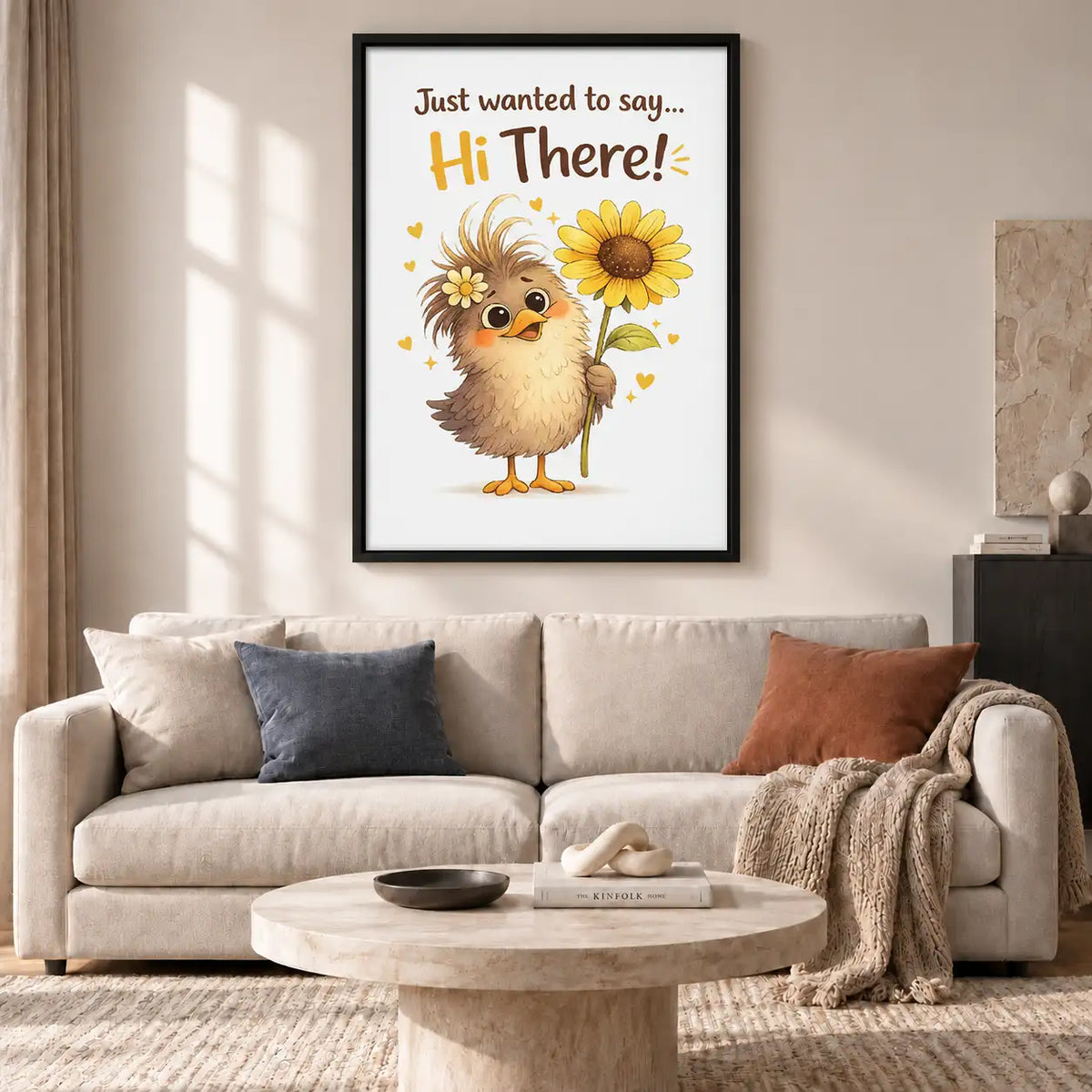 Hi There Cheerful Chick Wall Art 2