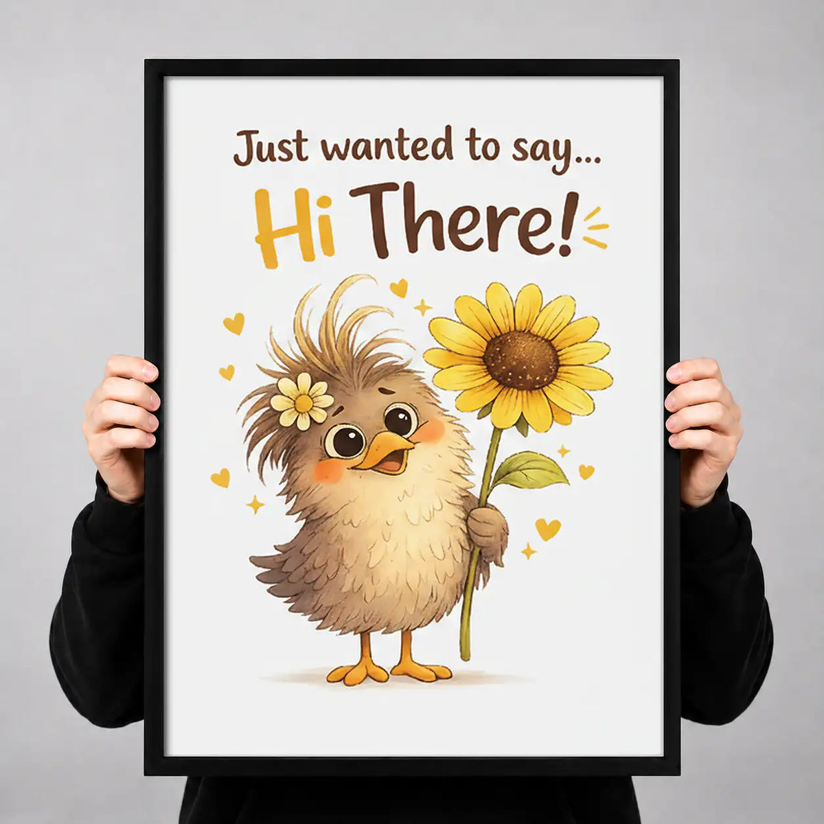 Hi There Cheerful Chick Wall Art 3