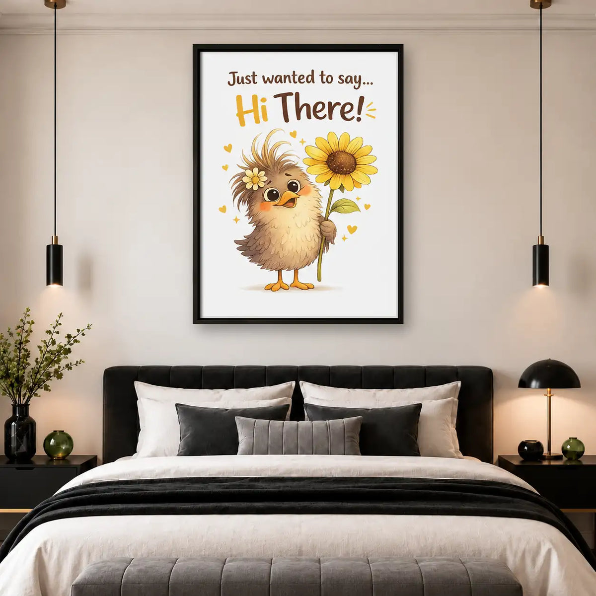 Hi There Cheerful Chick Wall Art 4