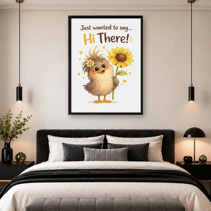 Hi There Cheerful Chick Wall Art 4