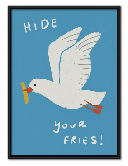 Hide Your Fries Seagull Wall Art