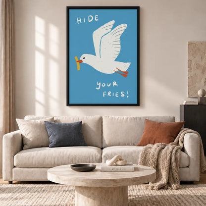 Hide Your Fries Seagull Wall Art 2