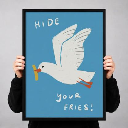 Hide Your Fries Seagull Wall Art 3
