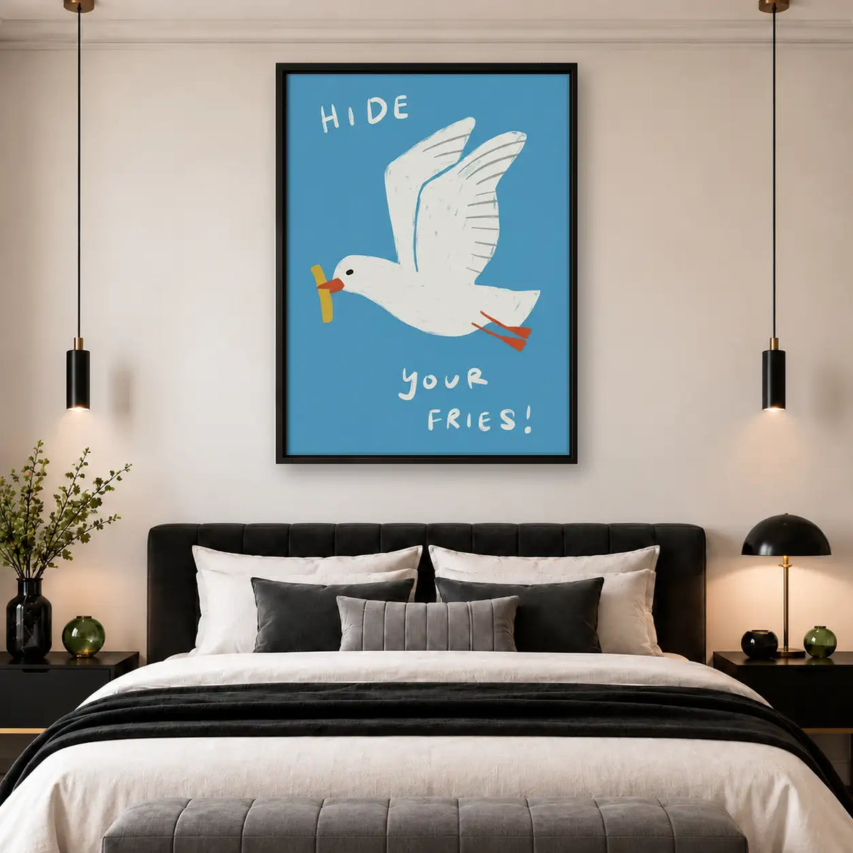 Hide Your Fries Seagull Wall Art 4