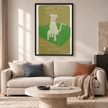Home Is Muddy Paw Prints Wall Art 2