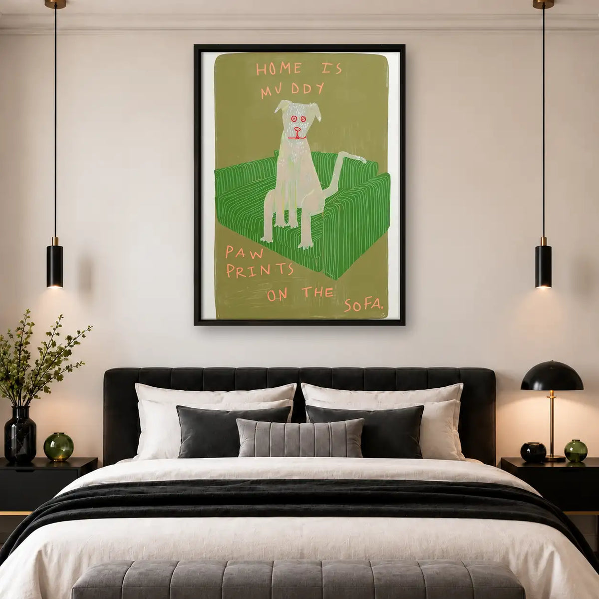 Home Is Muddy Paw Prints Wall Art 4