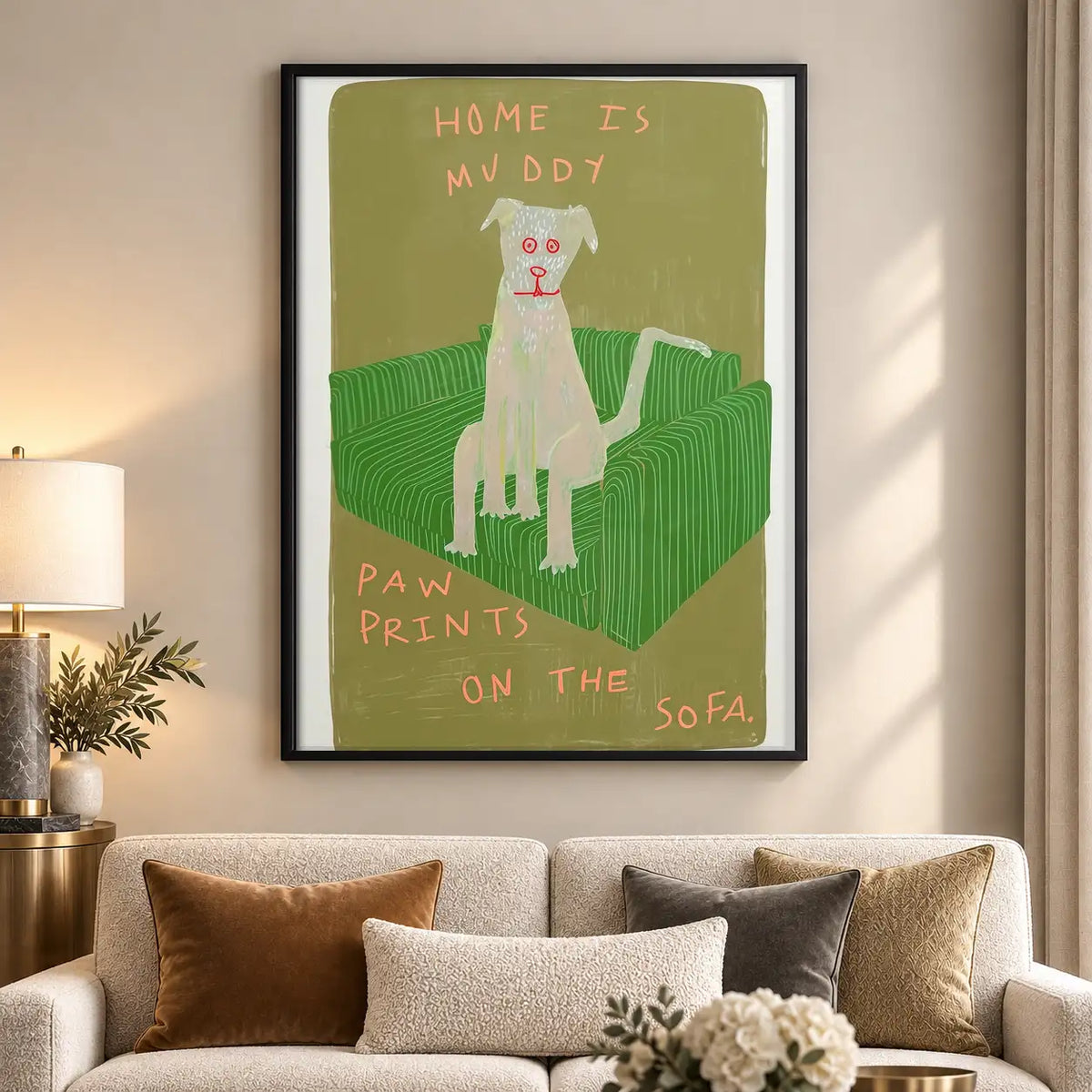 Home Is Muddy Paw Prints Wall Art 5