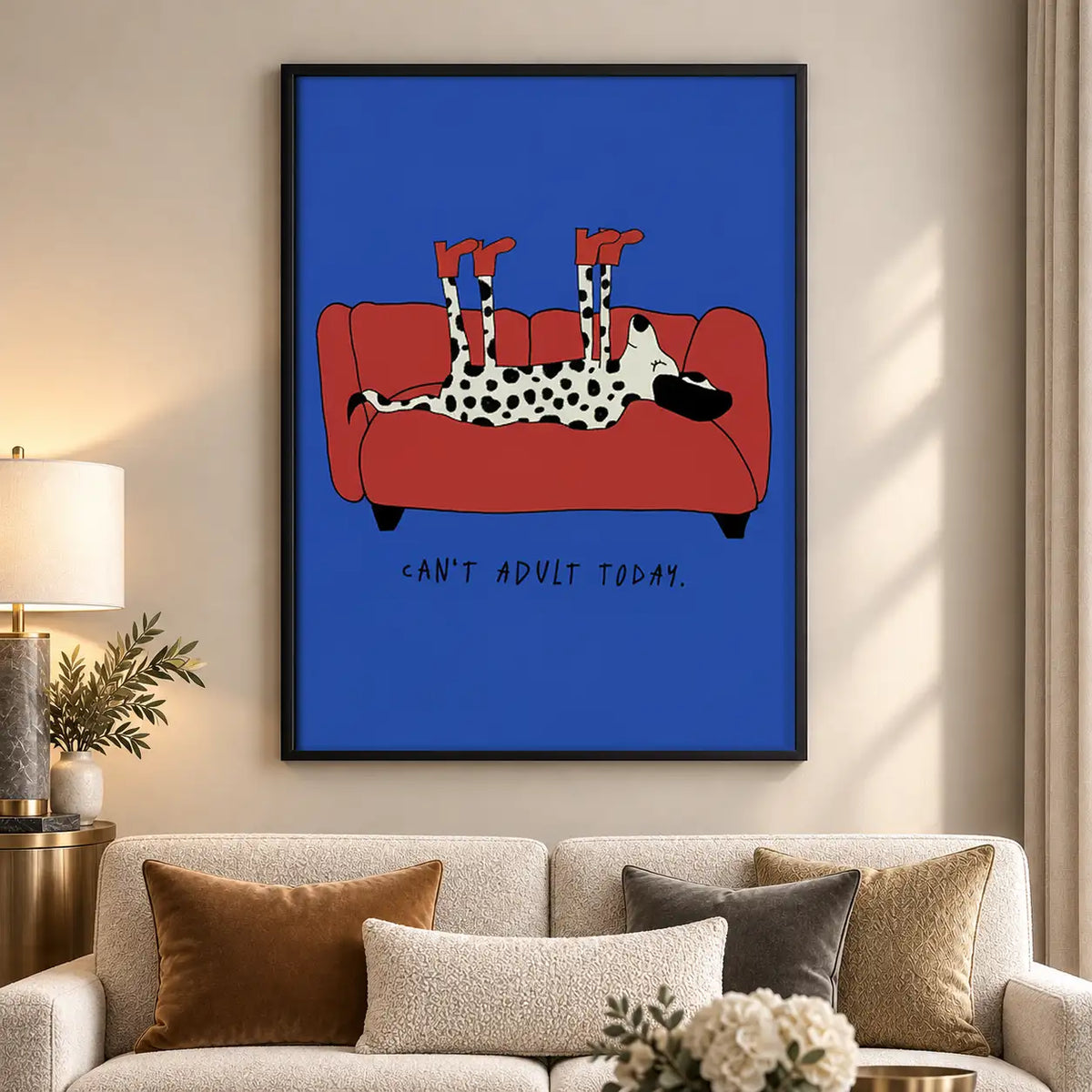 I Cannot Adult Today Dog Wall Art 5