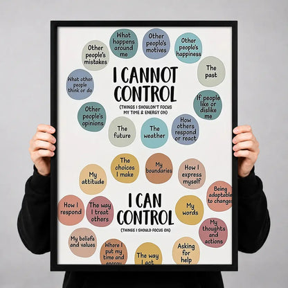 I Cannot Control Typography Wall Art 3