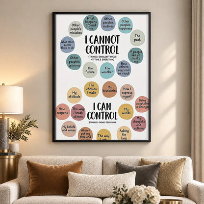 I Cannot Control Typography Wall Art 5