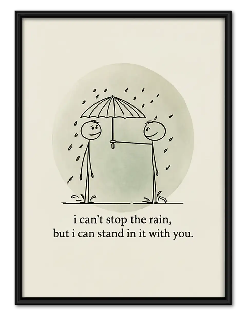 I Cannot Stop the Rain Romantic Wall Art 1
