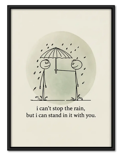 I Cannot Stop the Rain Romantic Wall Art 1