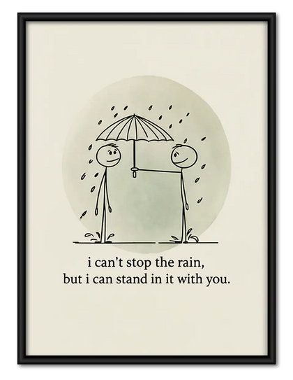 I Cannot Stop the Rain Romantic Wall Art