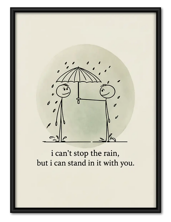 I Cannot Stop the Rain Romantic Wall Art