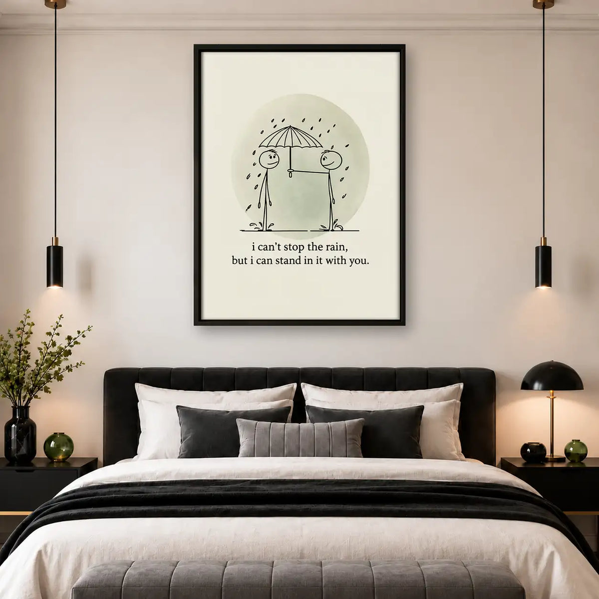 I Cannot Stop the Rain Romantic Wall Art 4