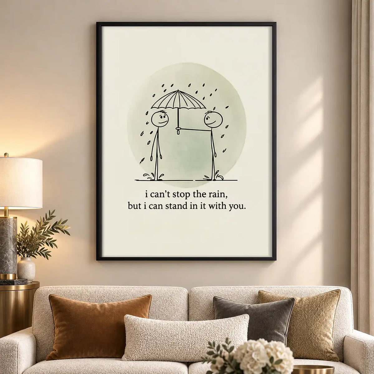 I Cannot Stop the Rain Romantic Wall Art 5