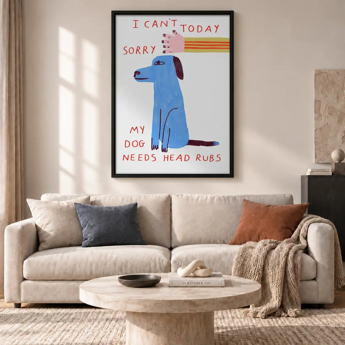 I Cannot Today Blue Dog Wall Art 2