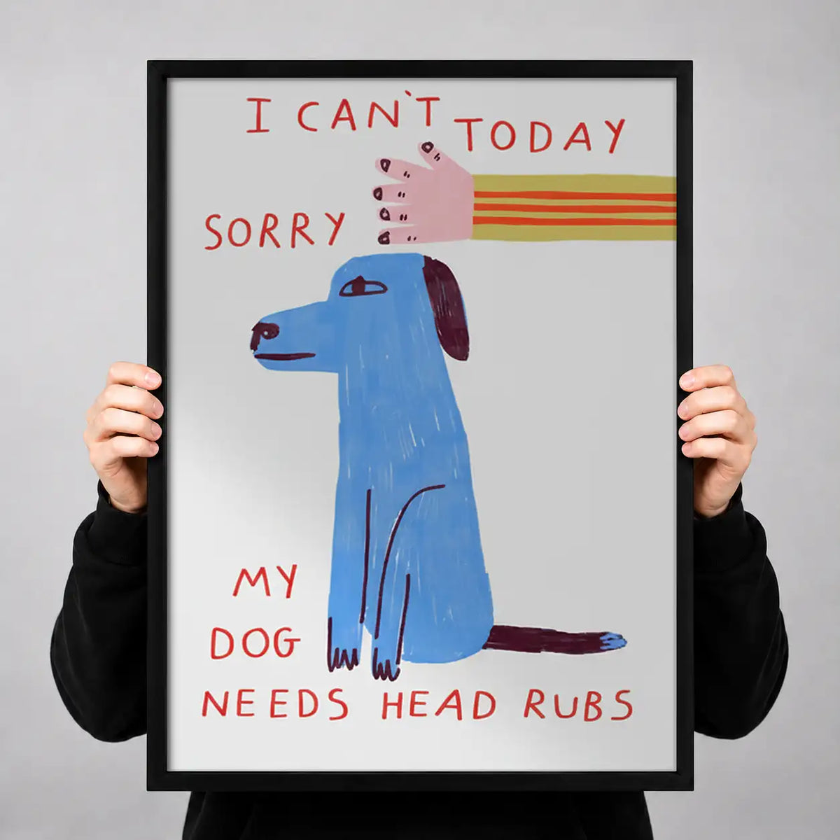I Cannot Today Blue Dog Wall Art 3