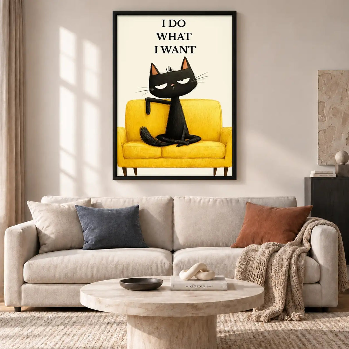 I Do What I Want Sofa Cat Wall Art 2
