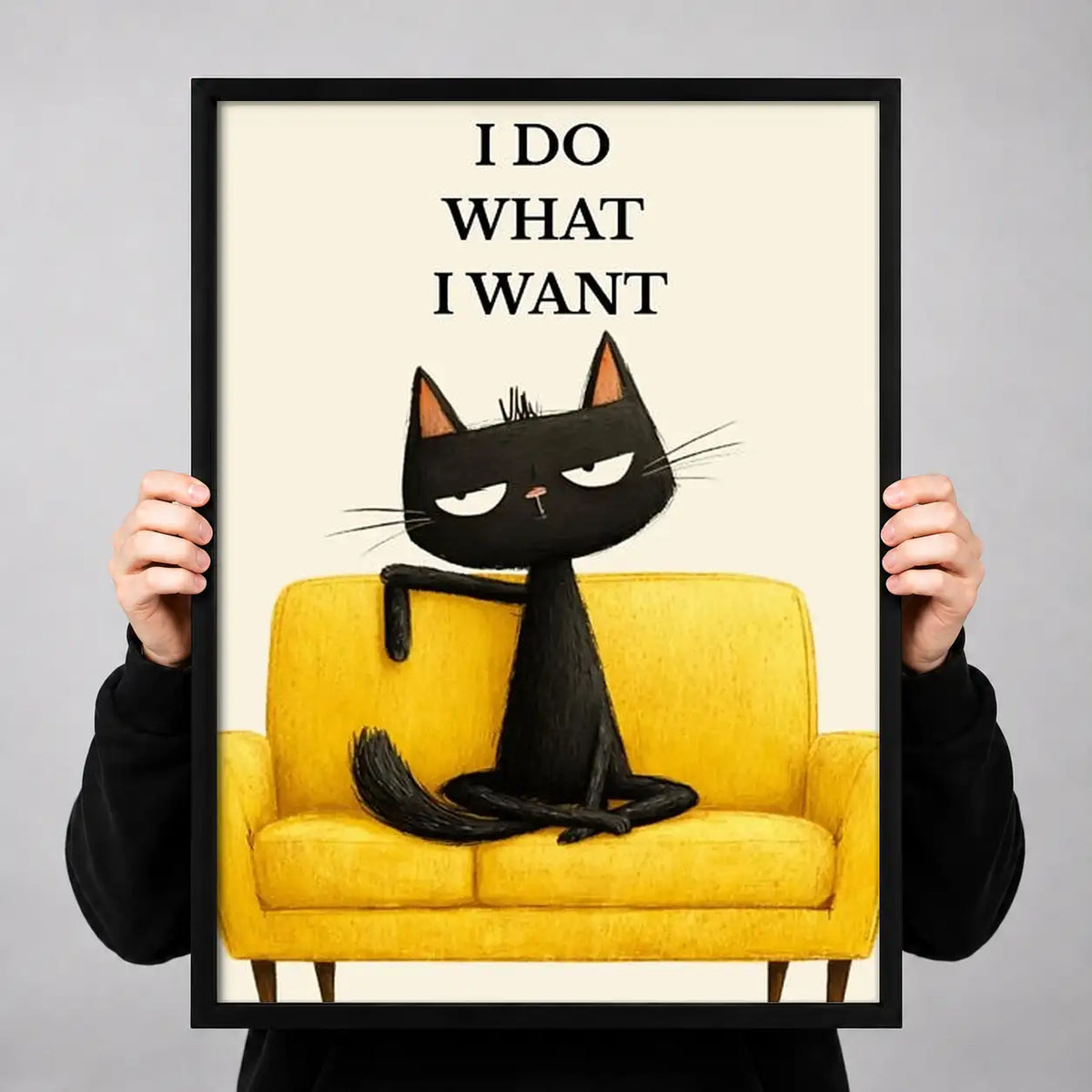 I Do What I Want Sofa Cat Wall Art 3
