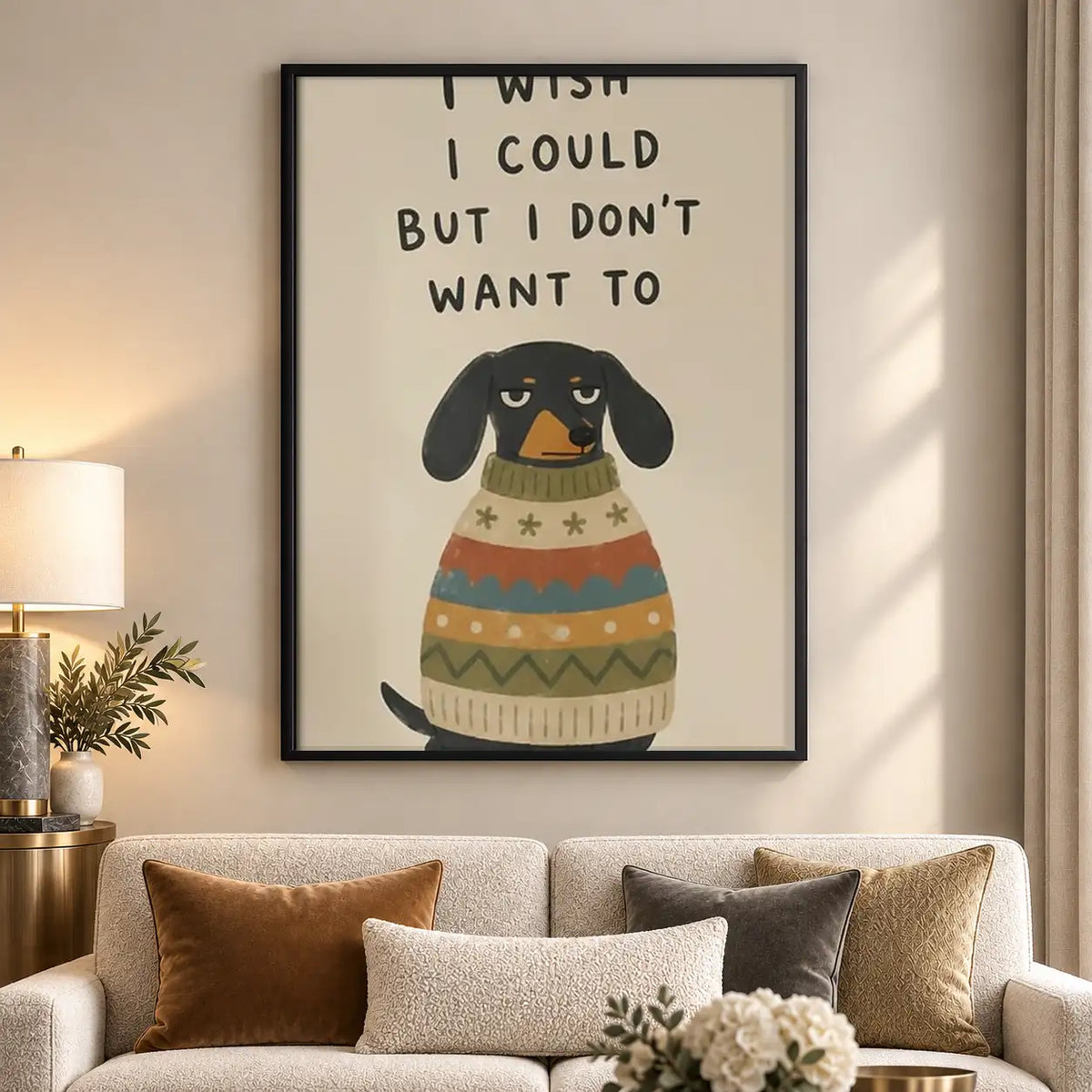 I Wish I Could Dog Wall Art 5