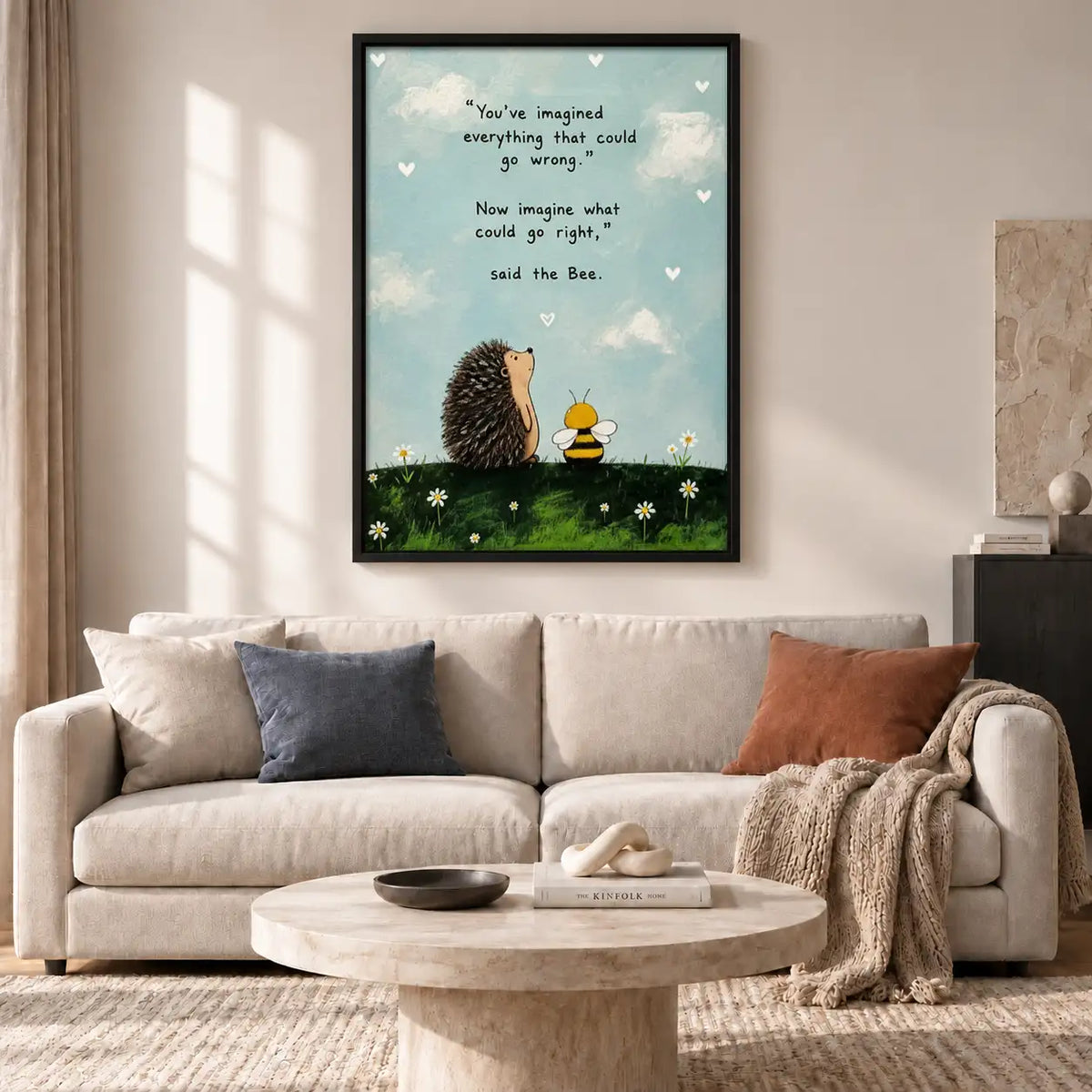 Imagine What Could Go Right Hedgehog Wall Art 2