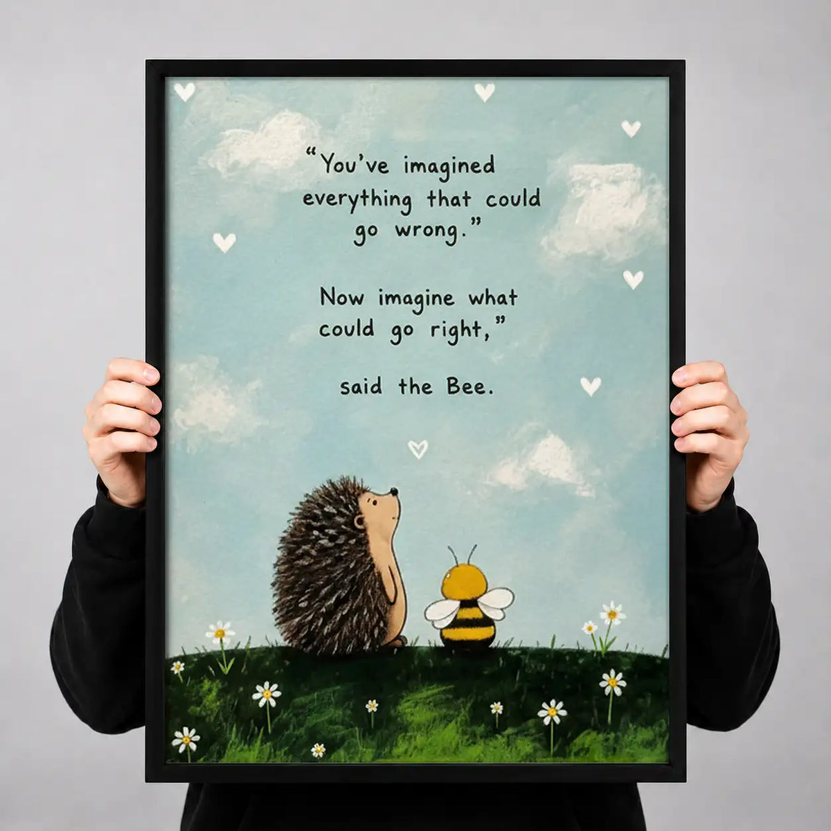 Imagine What Could Go Right Hedgehog Wall Art 3