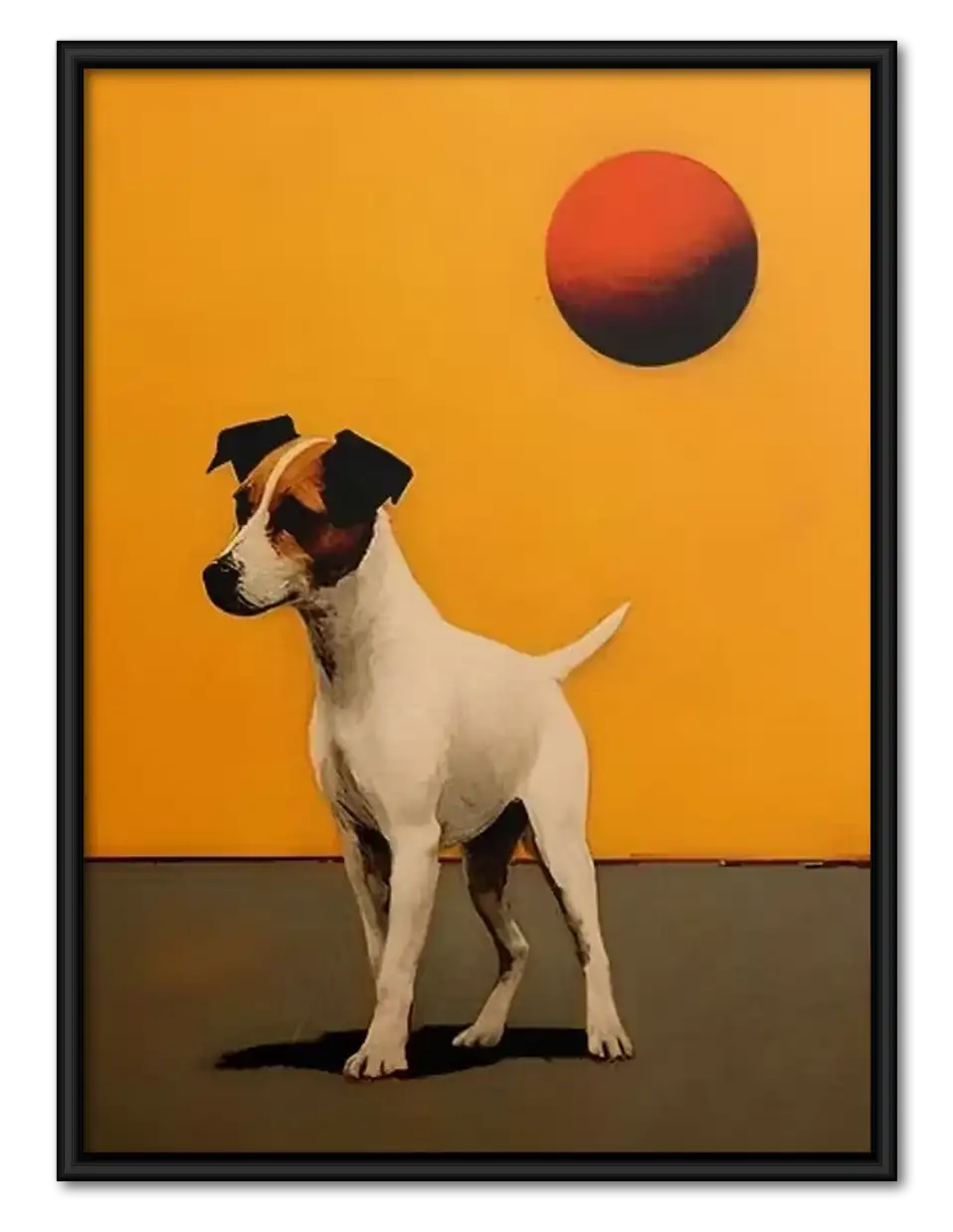 Jack Russell and Red Ball Wall Art 1
