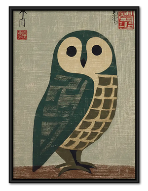 Japanese Owl Graphic Wall Art
