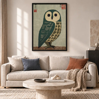 Japanese Owl Graphic Wall Art 2