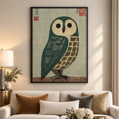Japanese Owl Graphic Wall Art 5