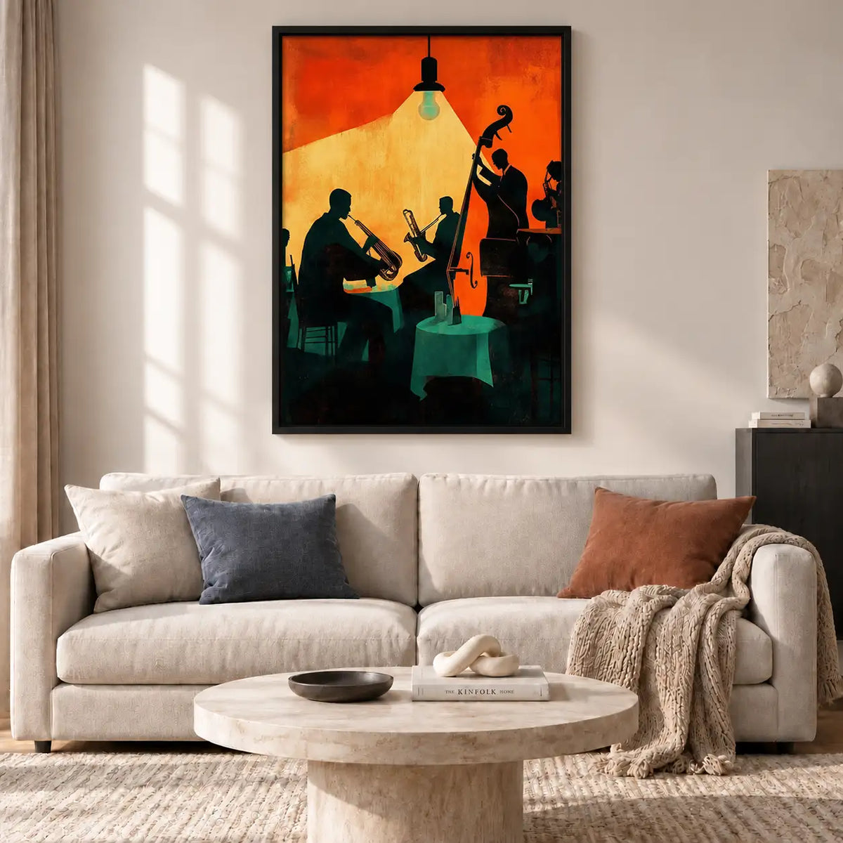 Jazz Musicians in Orange Club Wall Art 2
