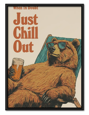 Just Chill Out Bear Wall Art