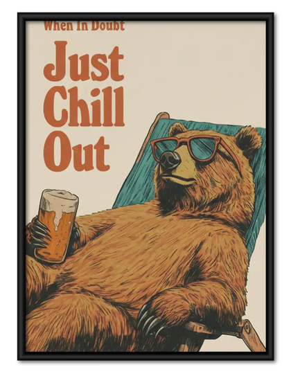 Just Chill Out Bear Wall Art