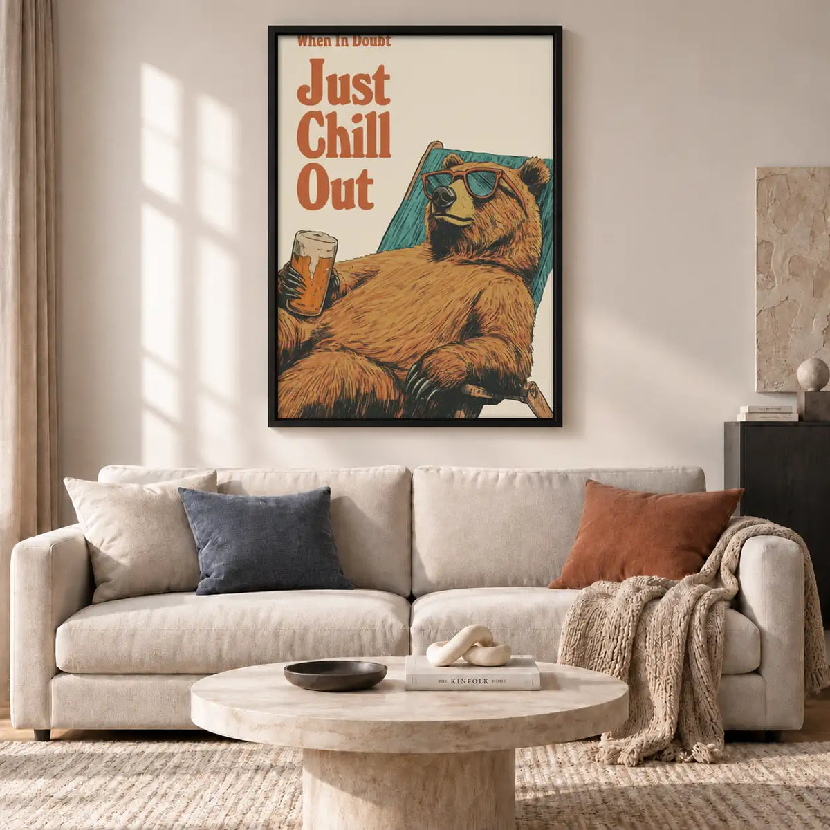 Just Chill Out Bear Wall Art 2