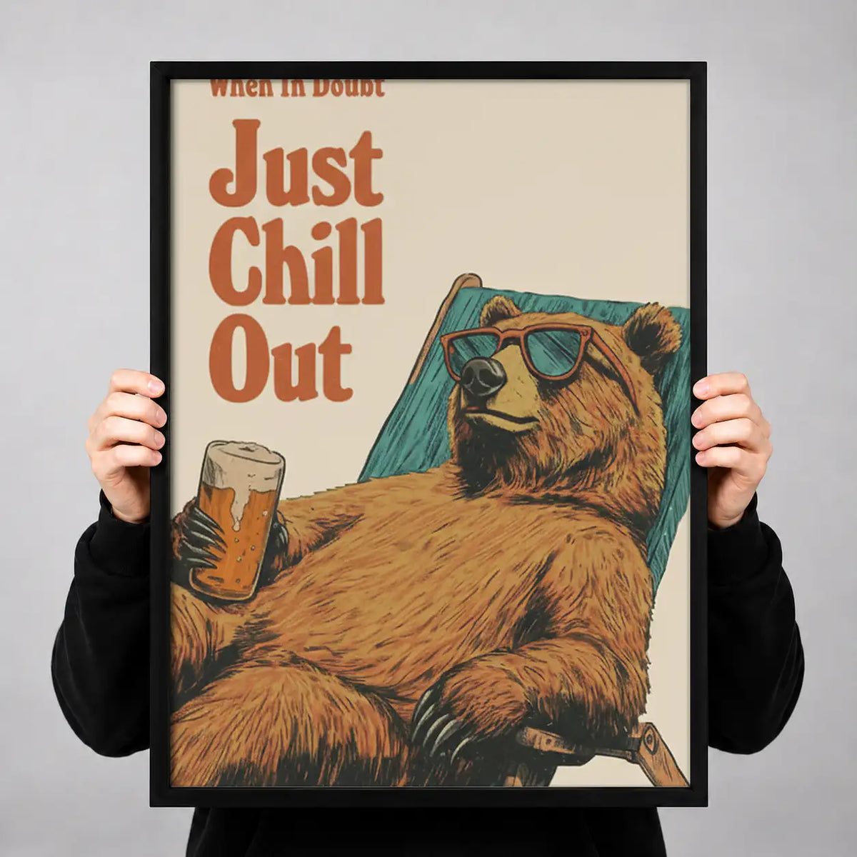 Just Chill Out Bear Wall Art 3